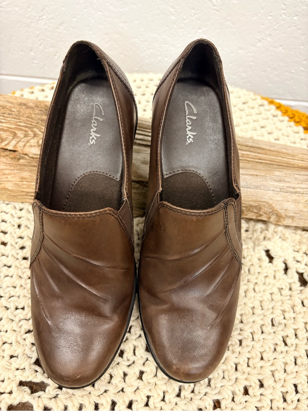 Clarks Women’s Partridge Loafer in Brown Leather